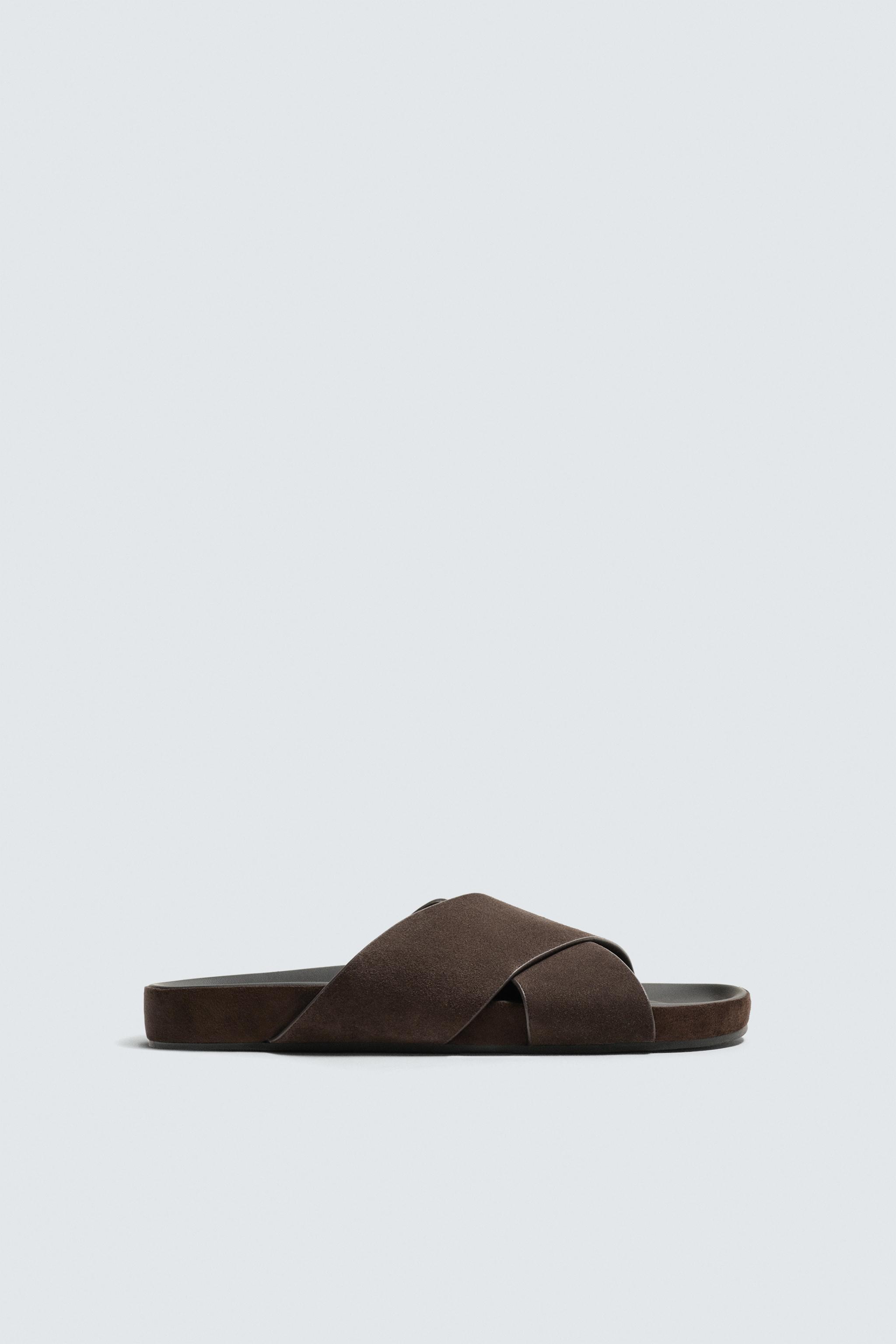 CROSSED STRAP SANDALS